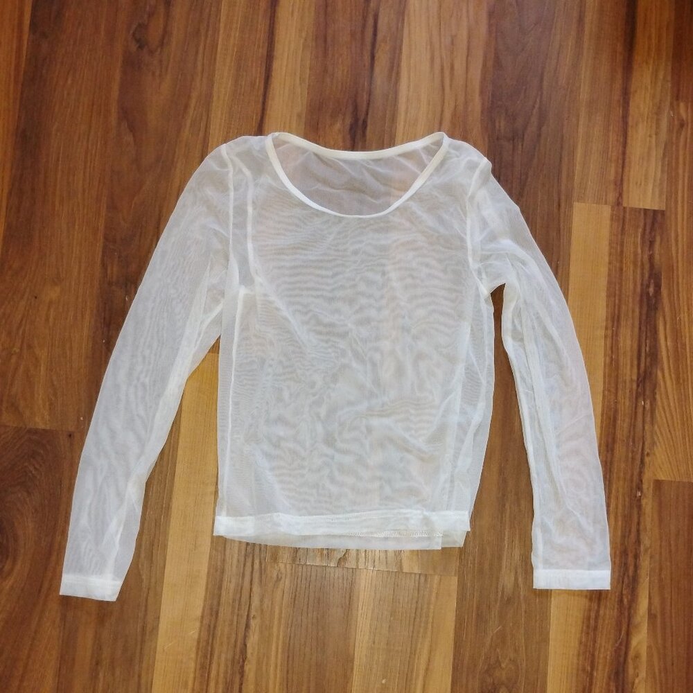 Mesh long sleeve shirt